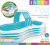 Intex Family Cabana Swim Center Pool for Ages 3 and up 122 x 74 x 51" Blue and White