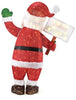 Home Accents Holiday 5FT Tinsel Santa with Merry Christmas Sign  200L LED