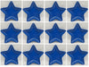 Melamine 6" Solid Blue Star Appetizer Plate (12-Pack)