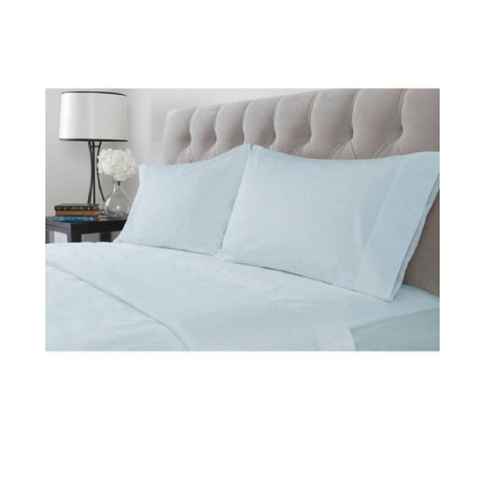 Hotel Style 600 Thread Count Set of 2 Pillowcase Set, Blue Puddle