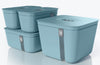 Vacuvita Vacuum Sealer Food Storage System 4-Piece Complete Container Set, Blue