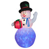 Gemmy Inflateables Holiday 36299 Projection Air Blown Kaleidoscope Snowman Decor
