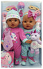 Celebrating Twins 15" Vinyl Twin Baby Doll Set Plush Unicorn & Accessories