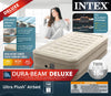 Intex 18in Twin Dura-Beam Deluxe Ultra Plush Airbed with Internal Pump