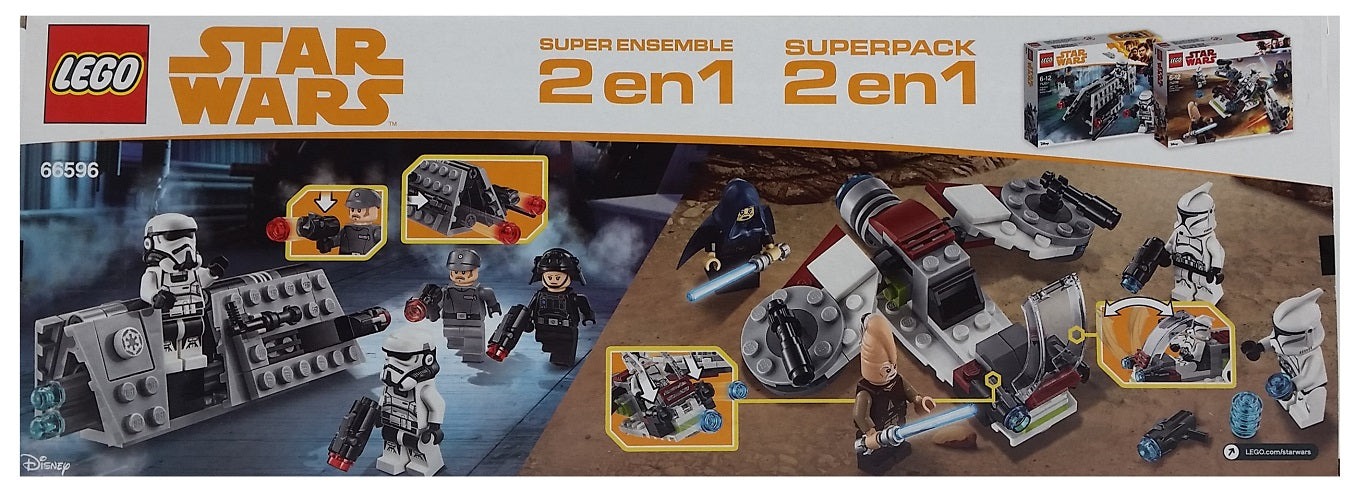 Star Wars Super Pack 2-in-1 Set LEGO 66596 Jedi & Clone and Imperial Patrol
