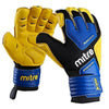 Mitre BRZ Pro Soccer Goalie Gloves Blue & Yellow, Size 8