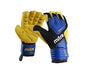 Mitre BRZ Pro Soccer Goalie Gloves Blue & Yellow, Size 8