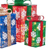 Holiday Time Light-Up Set of 3 Gift Boxes 10", 12" & 14"