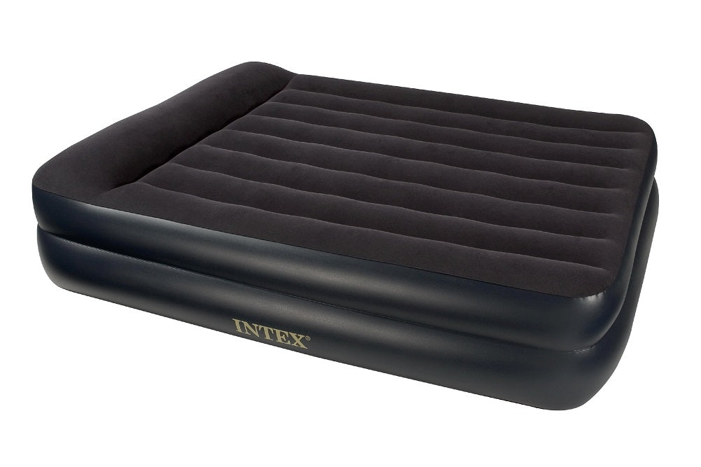 Intex Pillow Rest Raised Airbed with Built-in Pillow and Electric Pump, Queen...