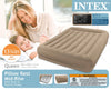 Intex Pillow Rest Mid-Rise Airbed with Built-in Pillow and Electric Pump, Que...