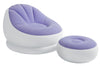 NEW Purple Inflatable Intex Cafe Chaise Chair Comfortable Lounge Seat w Ottoman