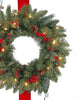 Martha Stewart Living 60 in. Winslow 3-Ring Artificial Wreath with 25 Clear