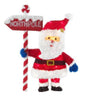 Holiday Time 32" Light Up Tinsel Santa with North Pole Sign