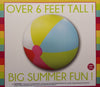 Giant Inflatable Over 6' Feet Tall Beach Ball (Rainbow)
