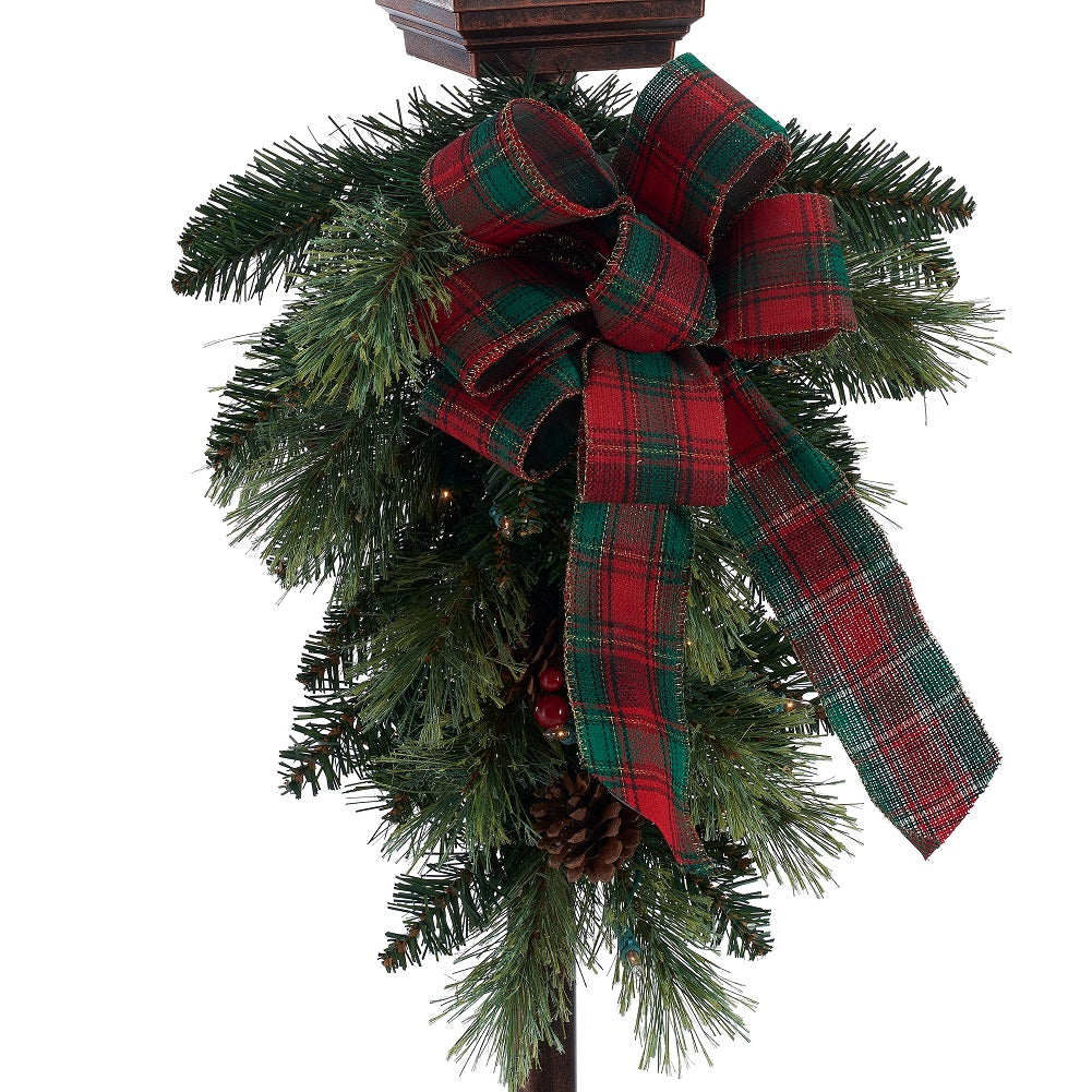Holiday Time 6-Foot Pre-Lit Victorian Christmas Lamp Post Tree, Clear ...