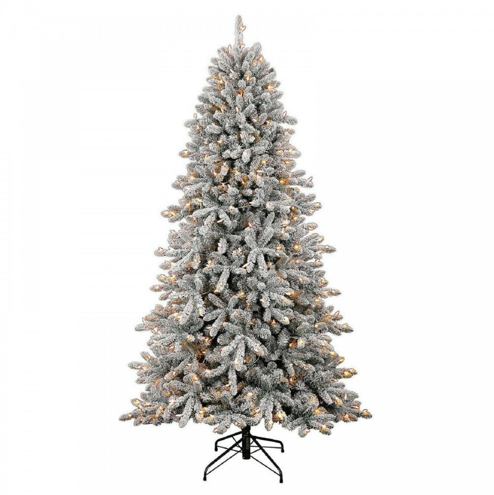 Member's Mark 7.5FT Pre-Lit Flocked Aspen Pine Artificial Christmas Tree