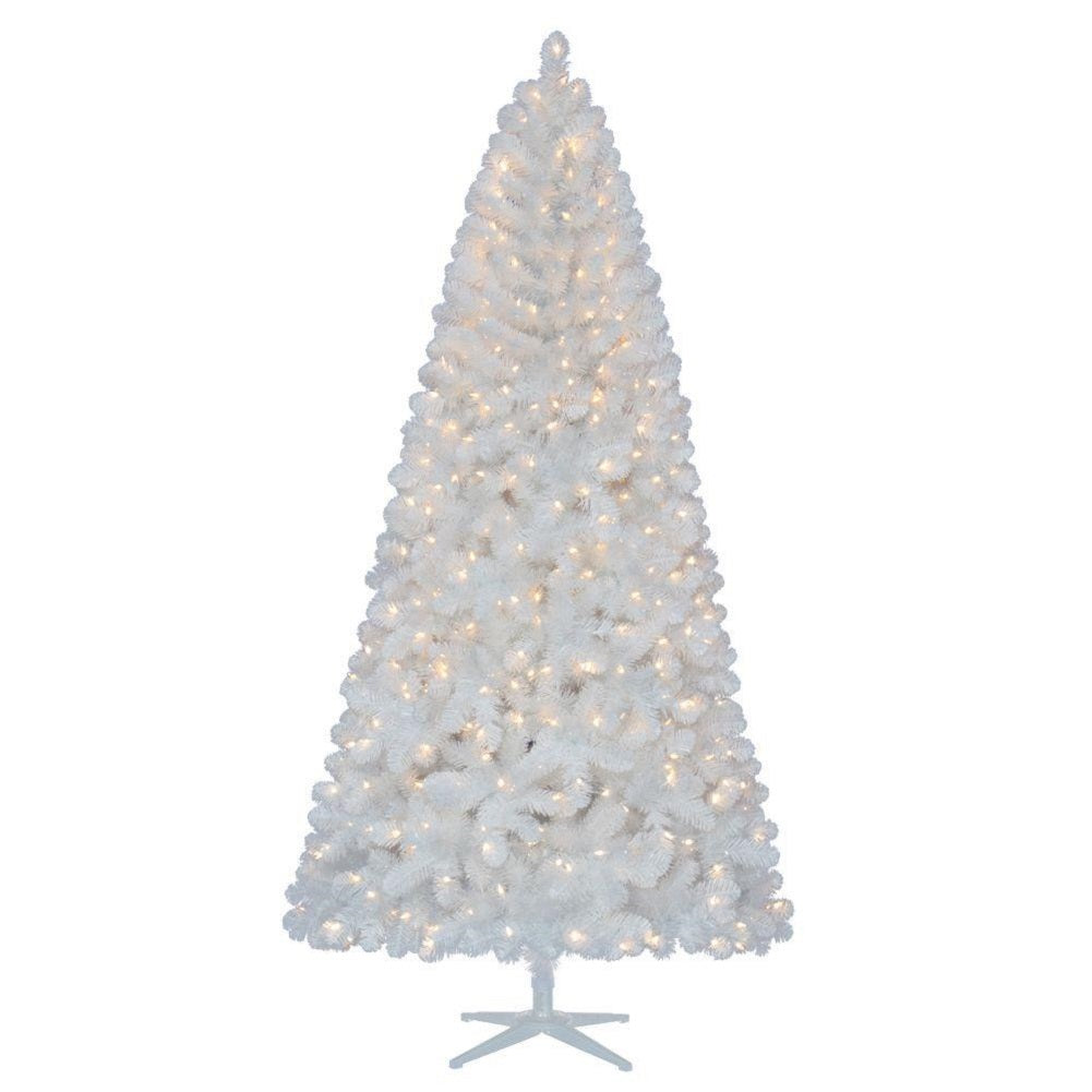Home Accents 7 and half foot North Hill Spruce WHTE LED PreLit Artificial Christmas Tree