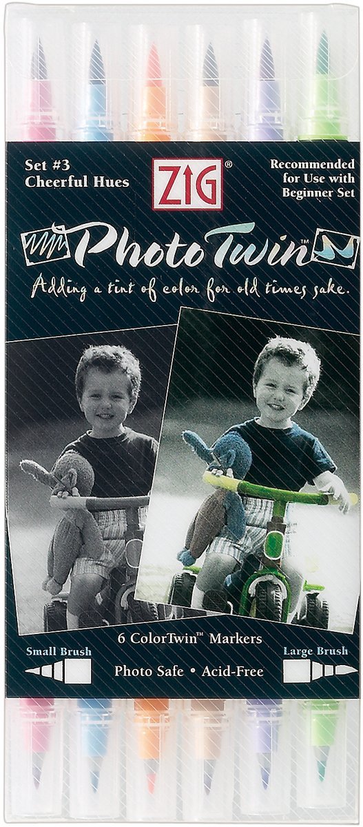 Zig Photo Twin Set #3 Cheerful Hues TW-8000/6V3