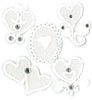 Jolee's Boutique Parcel Embroidered Hearts Dimensional Stickers