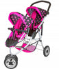 Lissi Doll Double Stroller On-the-Go, Pink Polka Dot