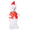 Holiday Time 7 FT Tall Polar Bear Airblown Inflatable with Red Hat, Vest & Tie