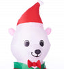 Holiday Time 7 FT Tall Polar Bear Airblown Inflatable with Red Hat, Vest & Tie
