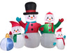 Home Accents Holidays 6.5 FT Snowman Family Holiday Scene Airblown Inflatable