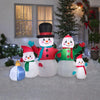 Home Accents Holidays 6.5 FT Snowman Family Holiday Scene Airblown Inflatable