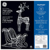 GE StayBright LED Sleigh & Reindeer Rope Light Set, 750ct, Pure White