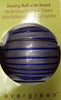 Hand Blown Swirl Table Top Grazing Ball with Stand, Blue