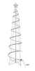 GE 7-ft Motion Spiral Rope Light Tree 306 LED Lights 8 Functions, Pure White