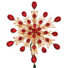 GE 9.5-in Pre-Lit Holiday Classics 20-Lights Beaded Red/Gold Tree Topper