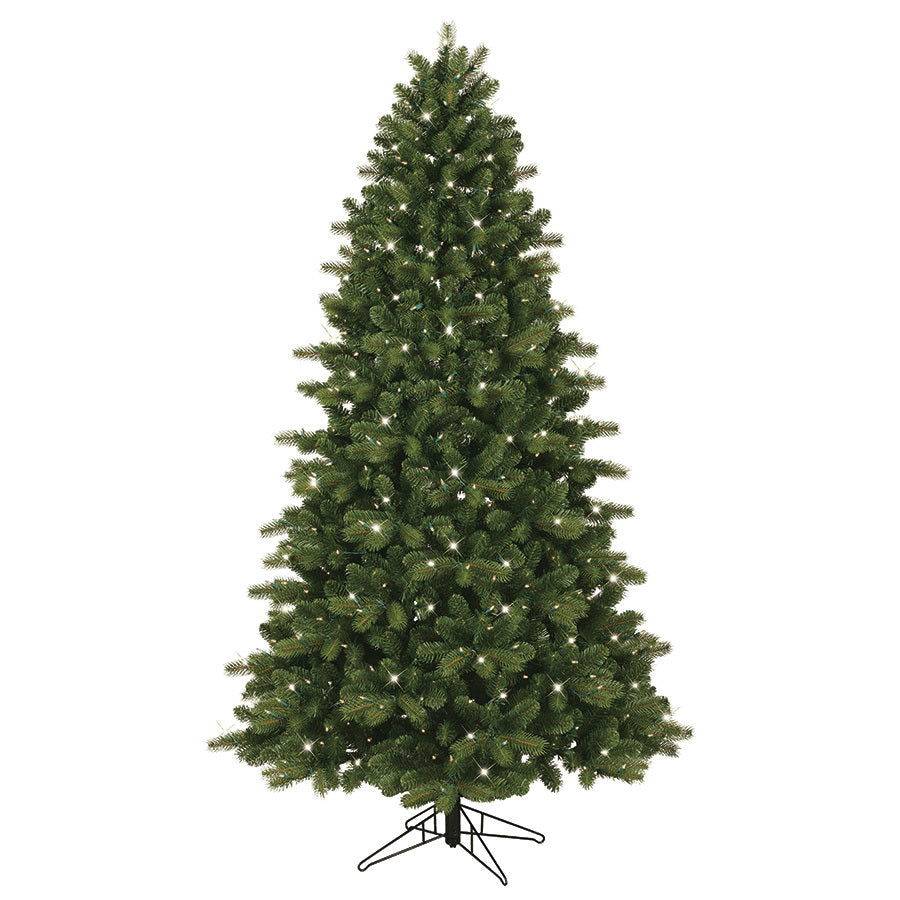 GE 7.5-ft Pre-lit Just Cut Colorado Spruce Artificial Christmas Tree, White Lights