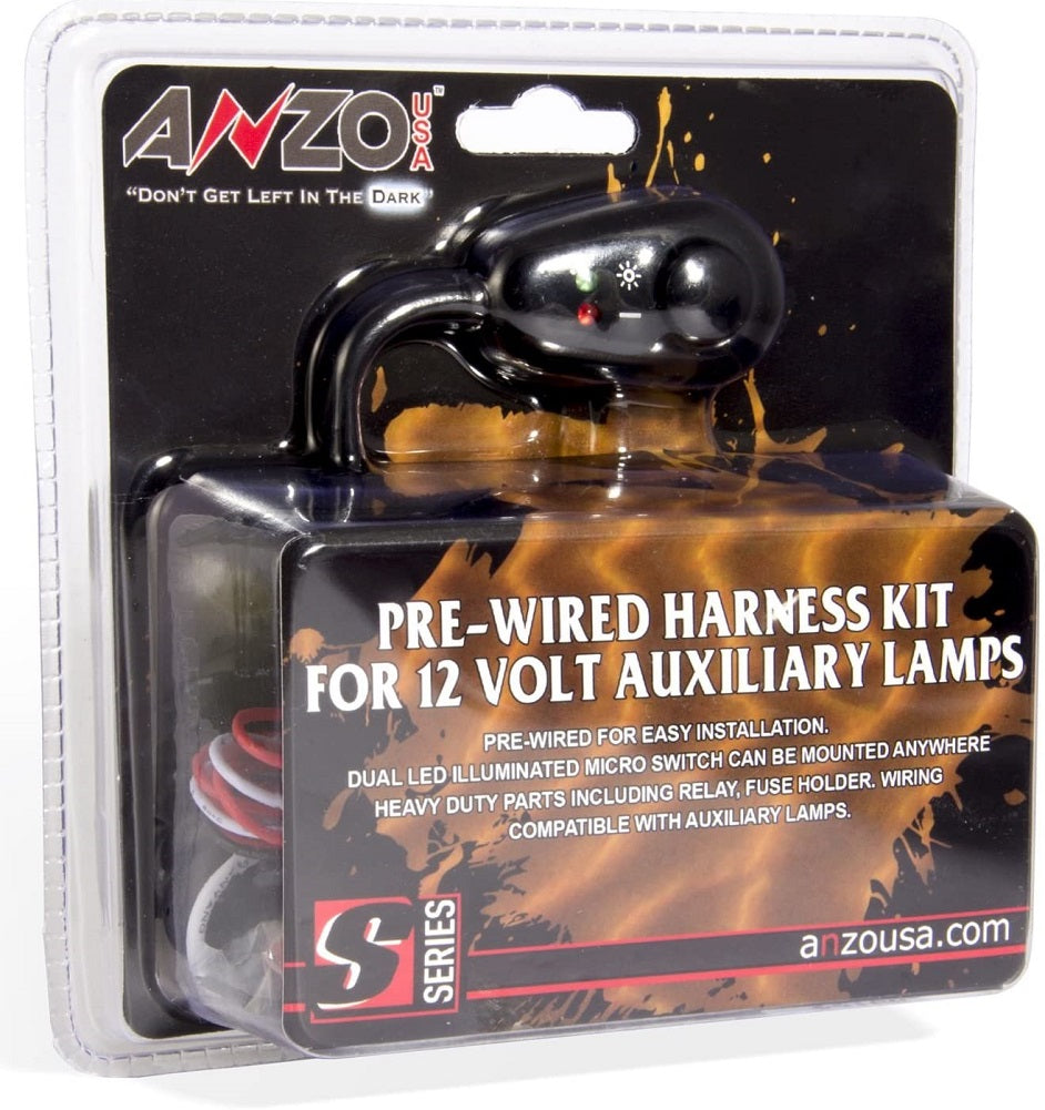 AnzoUSA Pre-Wired Harness Kit for 12 Volt Auxiliary Lamps