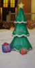Gemmy Airblown Inflatable Christmas Tree Decorated With Ornaments and Presents Beside It