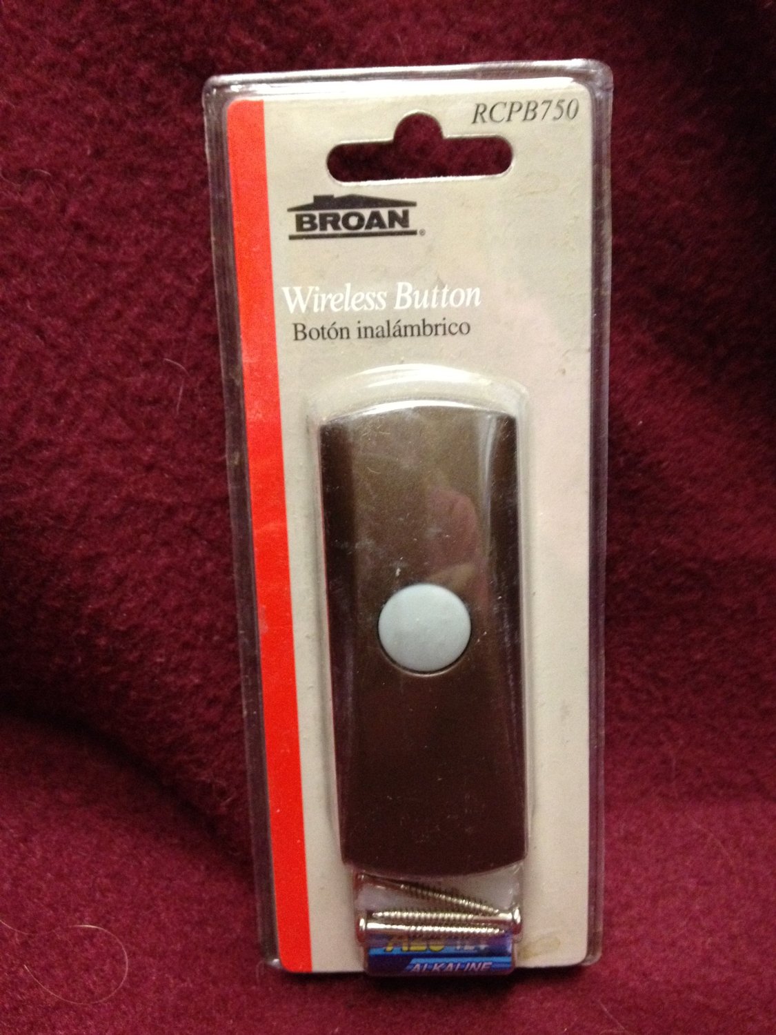Broan Wireless Door Chime Button Model RCPB750