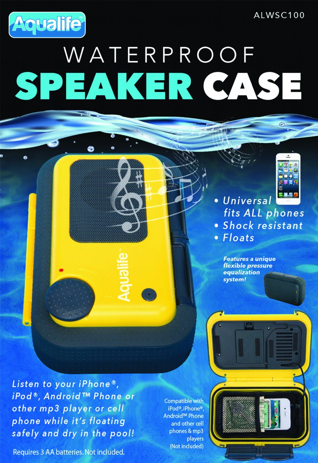 AquaLife Floating Waterproof Speaker Case