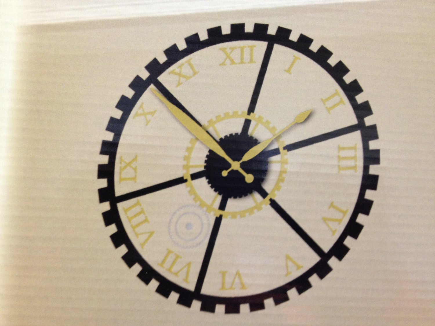 Die Cuts With A View Vinyl Clock Gears 19 inches by 19 inches
