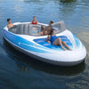 Member's Mark 6-Person Inflatable Boat Island Float, Blue/White