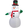 3.5 Foot Snowman with Top Hat and Scarf LED Airblown Inflatable