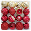 CG Hunter Holiday 52-Piece Shatter Resistant Ornaments, Red & Gold