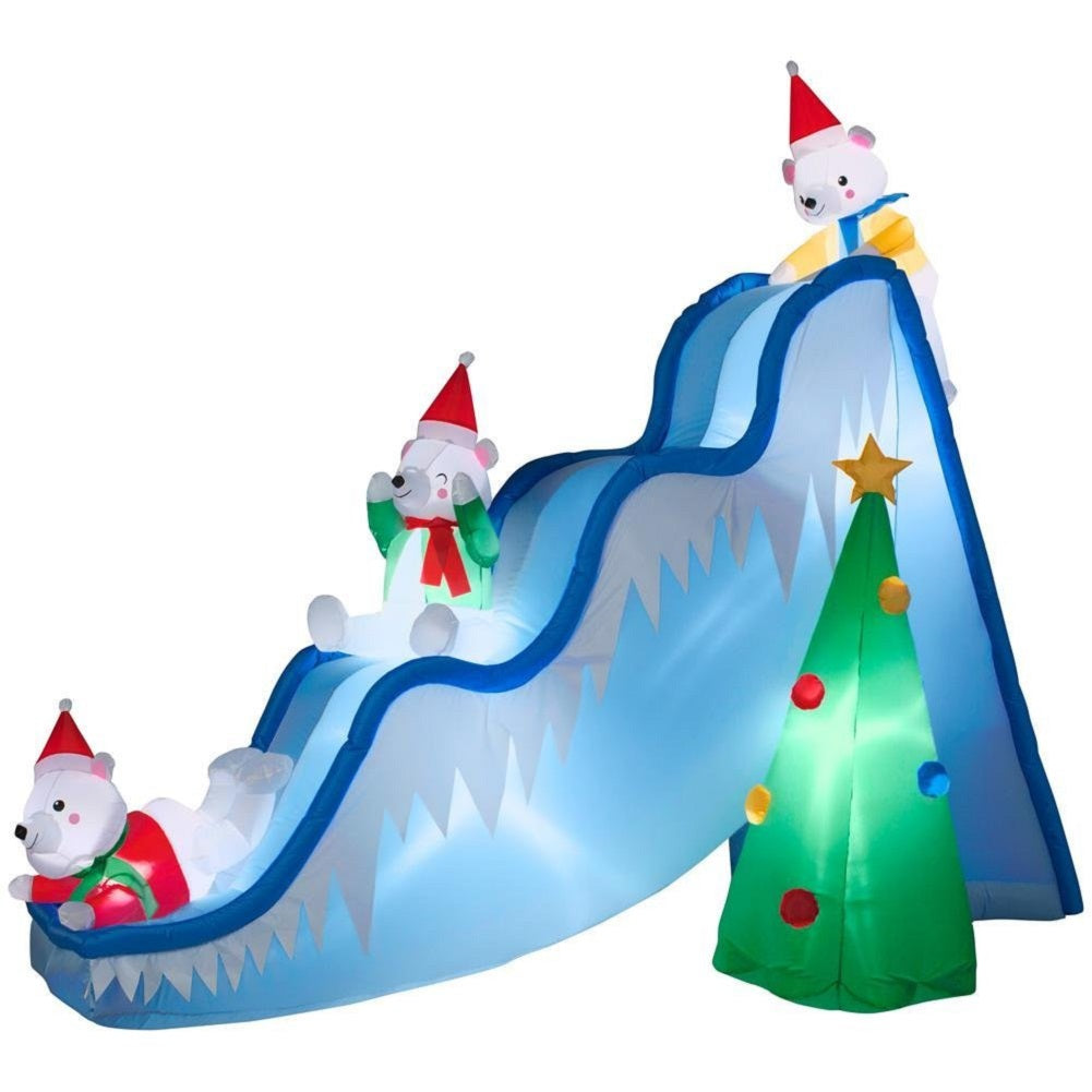 Gemmy 16145 Airblown Polar Bears on Slide Christmas Inflatable