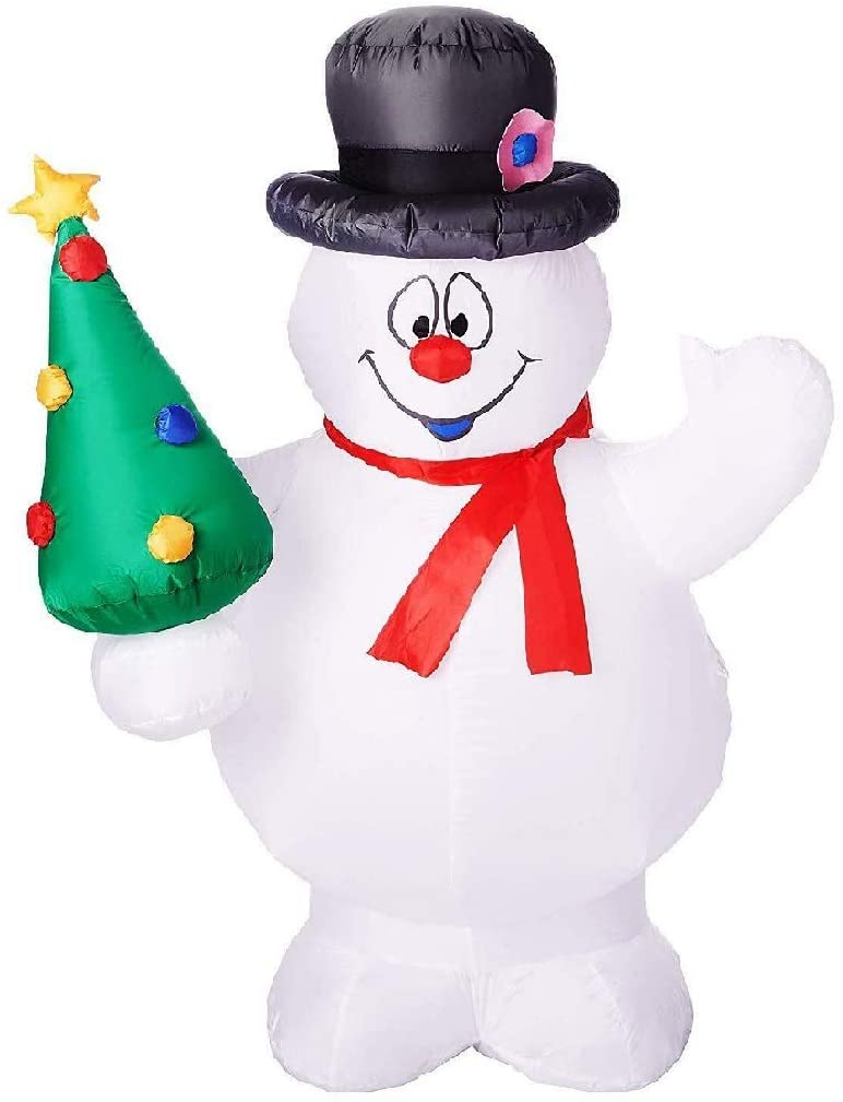 Gemmy 9FT Tall Inflatable Frosty The Snowman with Christmas Tree