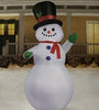 Home Accents Holiday 9 ft. Inflatable Airblown Snowman Wearing Top Hat Waving in Top Hat