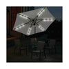 Sun-Ray 9' Solar Lighted Patio Umbrella, Cream