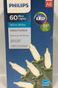 Philips 60ct Warm White LED Smooth Mini String Christmas Indoor Outdoor Lights