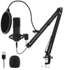 ST-800 USB Condenser Podcasting Microphone Set Hi-Res 192KHz with Boom Arm