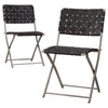 Threshold Russell 2-Piece Leather Strap Patio Dining Chair Set