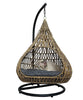 B.U.STYLE Luxury Pet Swing for Cats, Dogs, Medium Animal Hanging Teardrop Natural