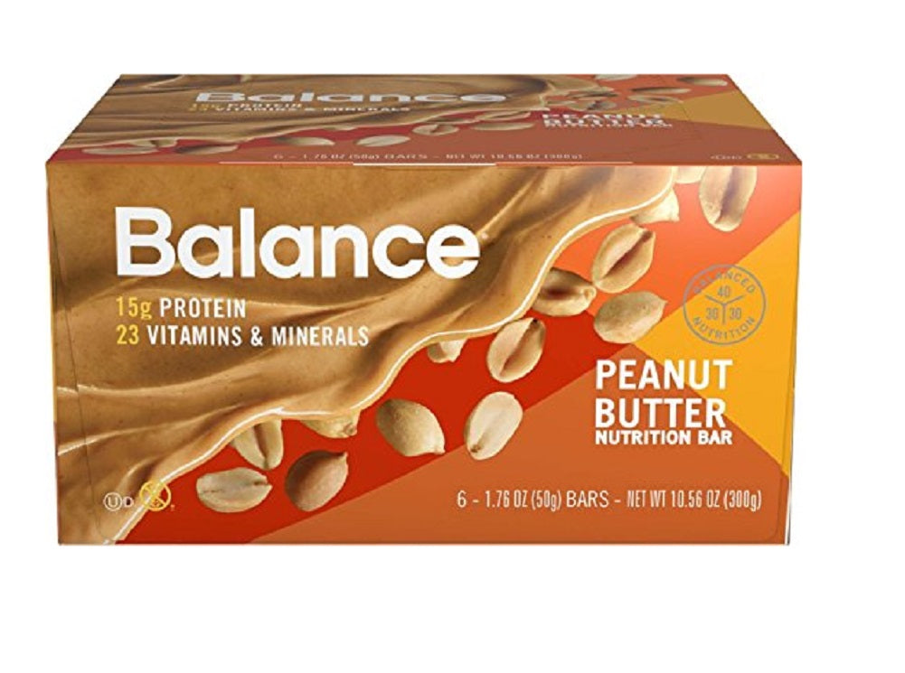 Balance Bar Peanut Butter, 1.76 ounce bars, 6 count